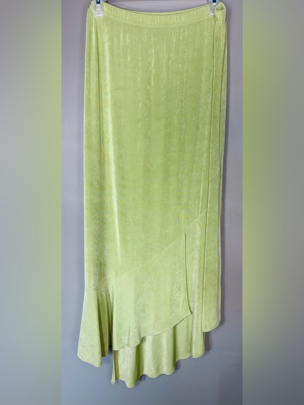 PICADILLY FASHION Lime Ribbed Midi Skirt